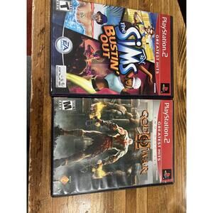 God of War II (Sony PlayStation 2, 2007) & The Sims Busting Out